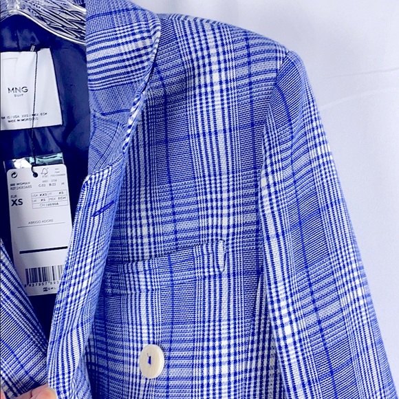 MANGO Checked Structured Coat - Picture 4 of 11